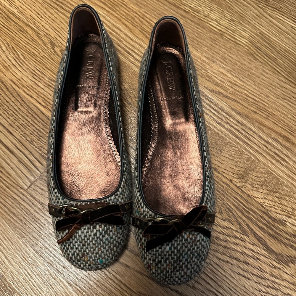 Women's J. Crew Speckled Wool Tweed Ballet Flats